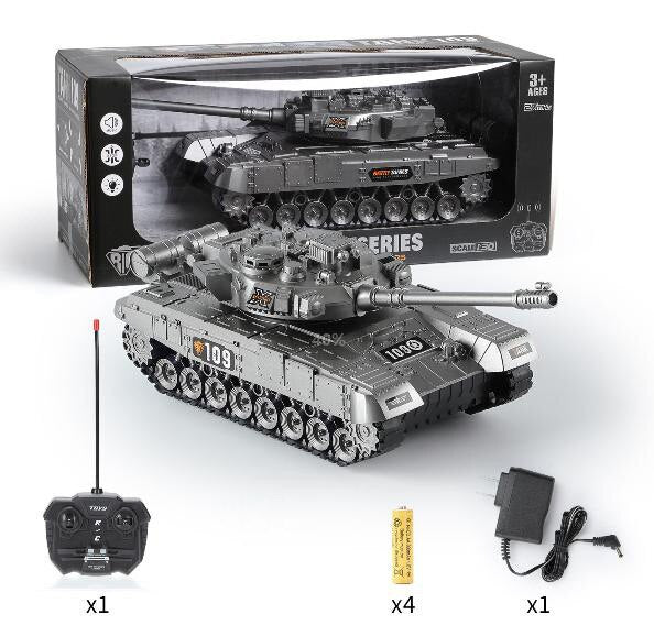 RC Tank Military War Battle United States M1 Leopard 2 Remote Control Electronic Toy Car Tactical Model Gifts for Boys Children