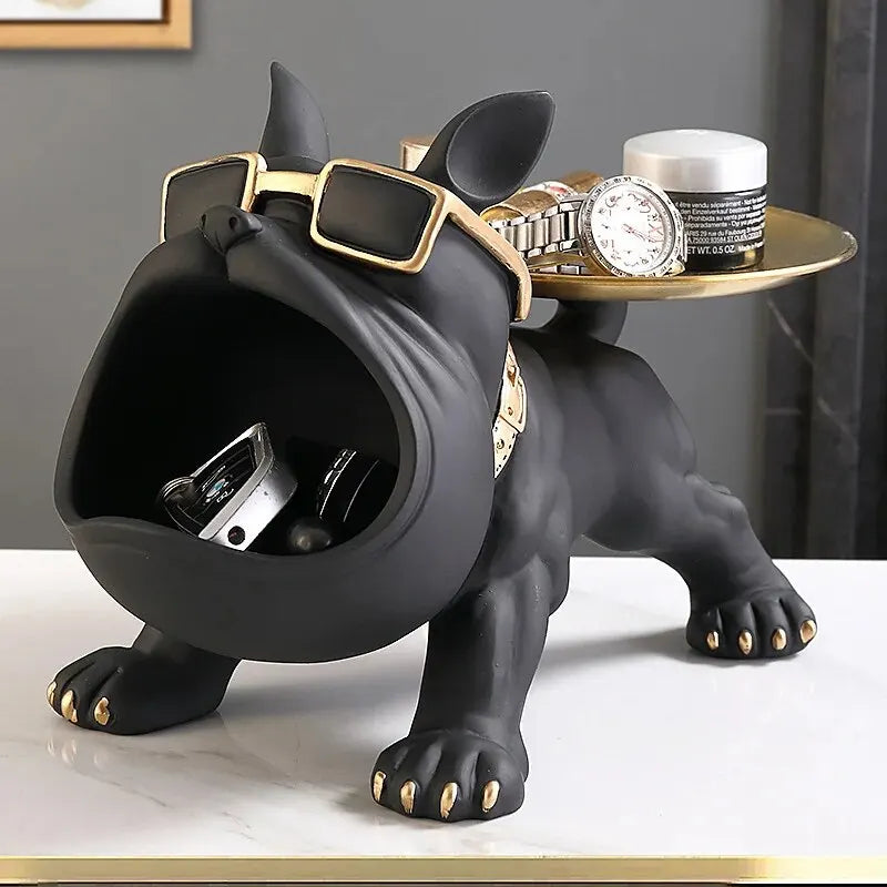 Estatueta Bulldog Porta Pertences