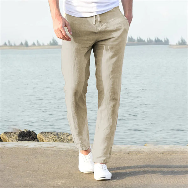 Calça de linho masculino