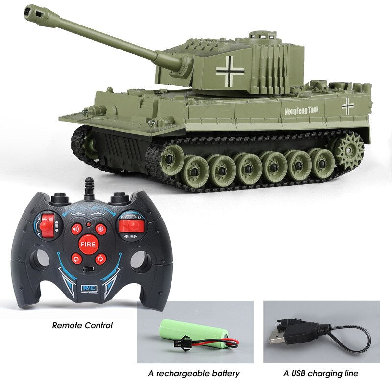 RC Tank Military War Battle United States M1 Leopard 2 Remote Control Electronic Toy Car Tactical Model Gifts for Boys Children