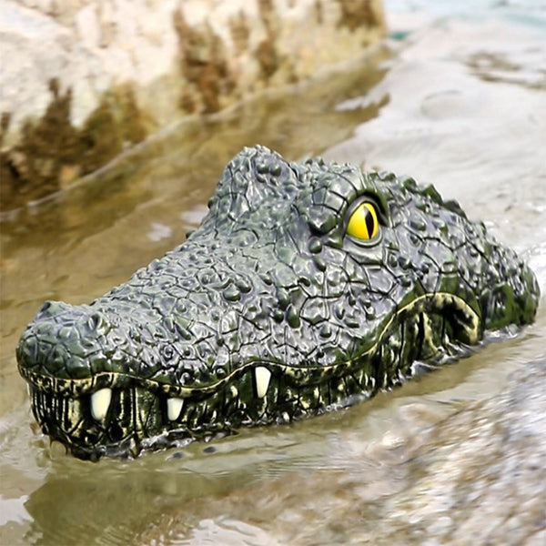 RC Boat Ship Toy Simulation Crocodile Head 2.4G Remote Control Joke Alligator Decoy Electric Toys Summer Water  Spoof Toys gift